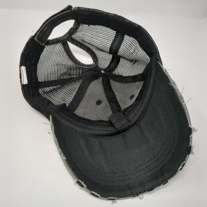 Mama Strapback Trucker Hat Ponytail Gray One Size Mesh Back Adjustable