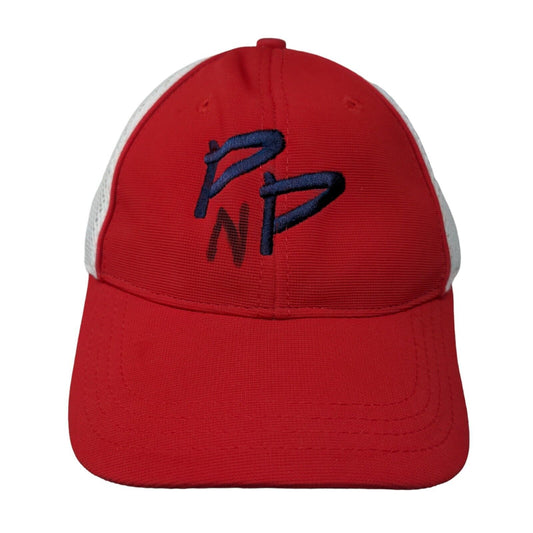 PP Fitted Trucker Hat Red Size L/XL Embroidered Mesh Back 6 Panel Boombah