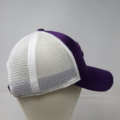 Black Clover Baseball Cap Purple One Size Jeweled Clover Mesh Live Lucky Hat