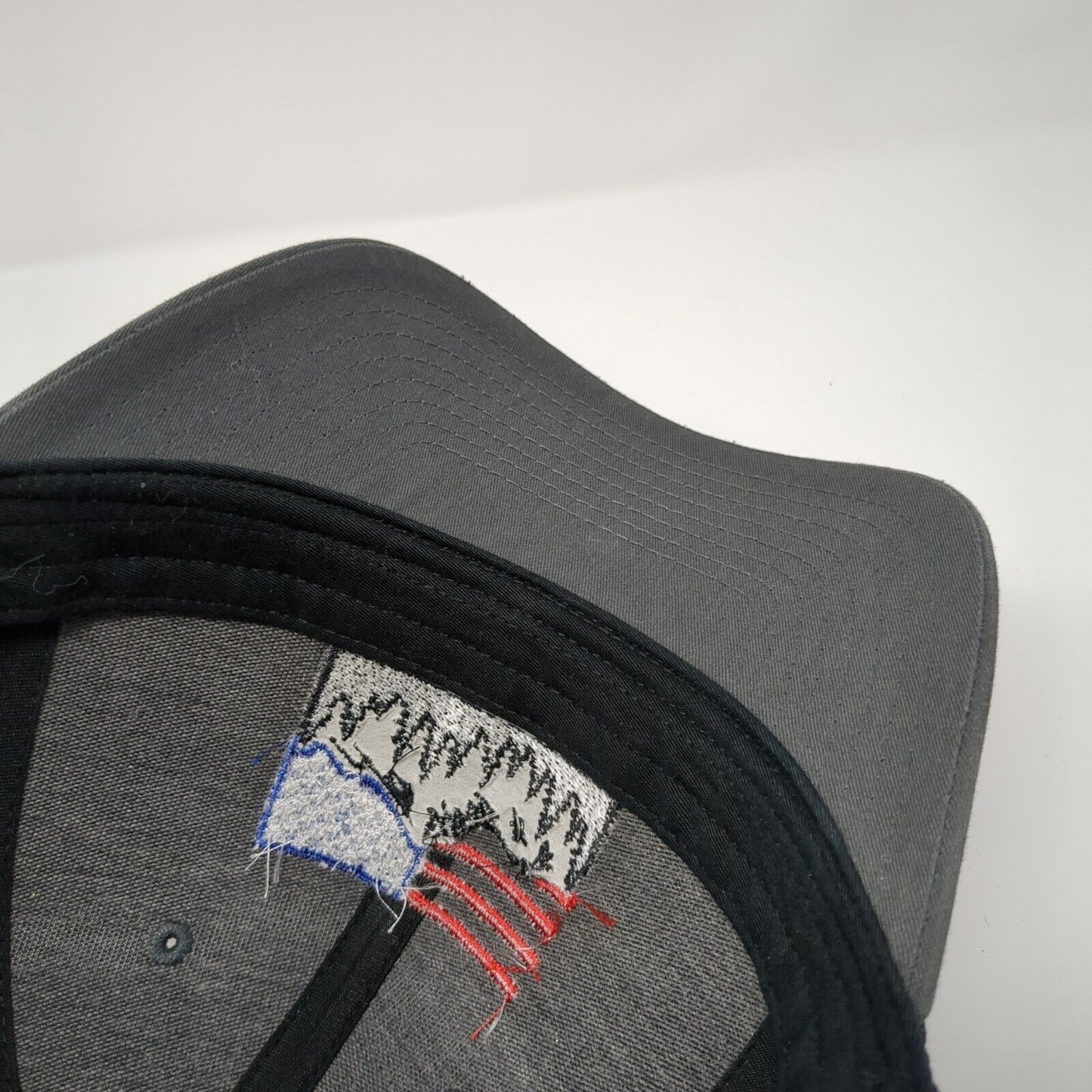 Fireside Pine USA Flag Snapback Trucker Hat Gray One Size Mesh Back