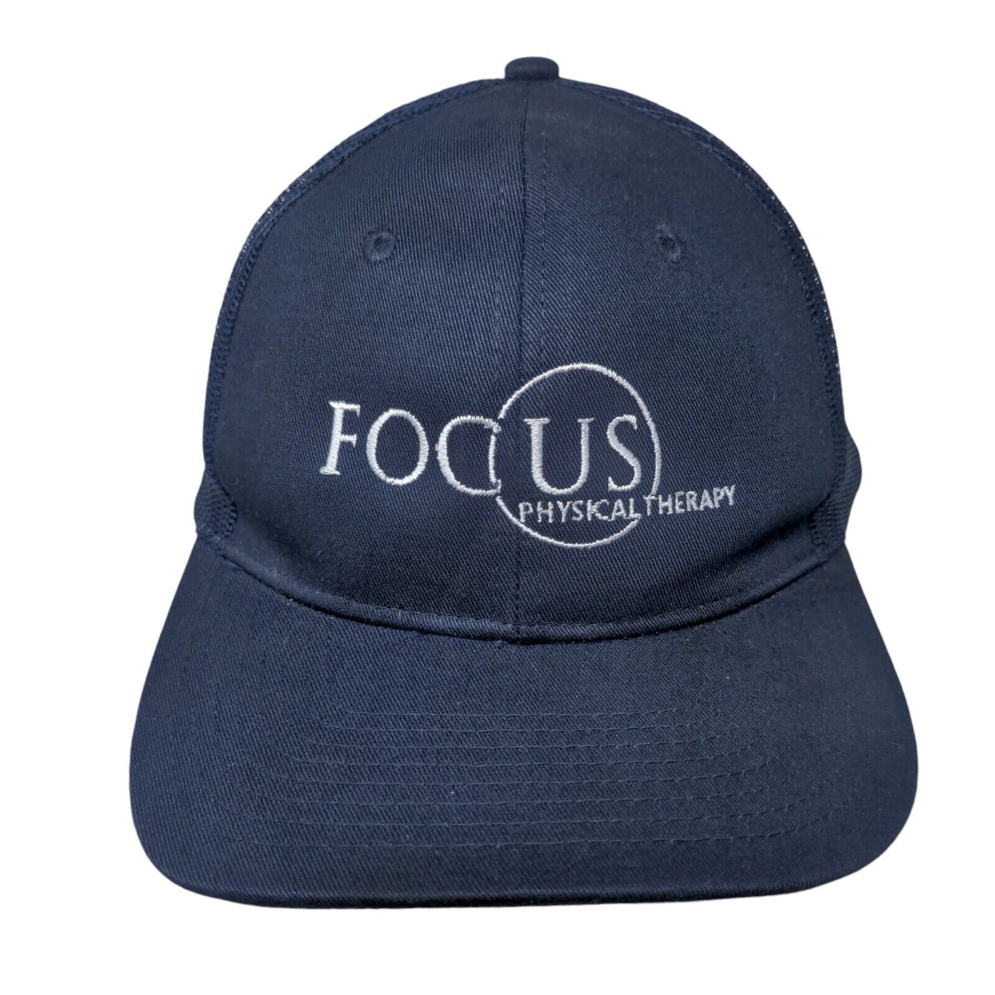 Focus Physical Therapy Snapback Trucker Hat Blue OS Mesh Back Port Authority