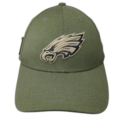 New Era Philadelphia Eagles NFL Hat Green L Salute to Service Flag Patch Stretch