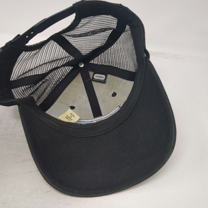 Patagonia Trucker Hat Black One Size Mesh Back P-6 Logo Snapback Recycled Brim