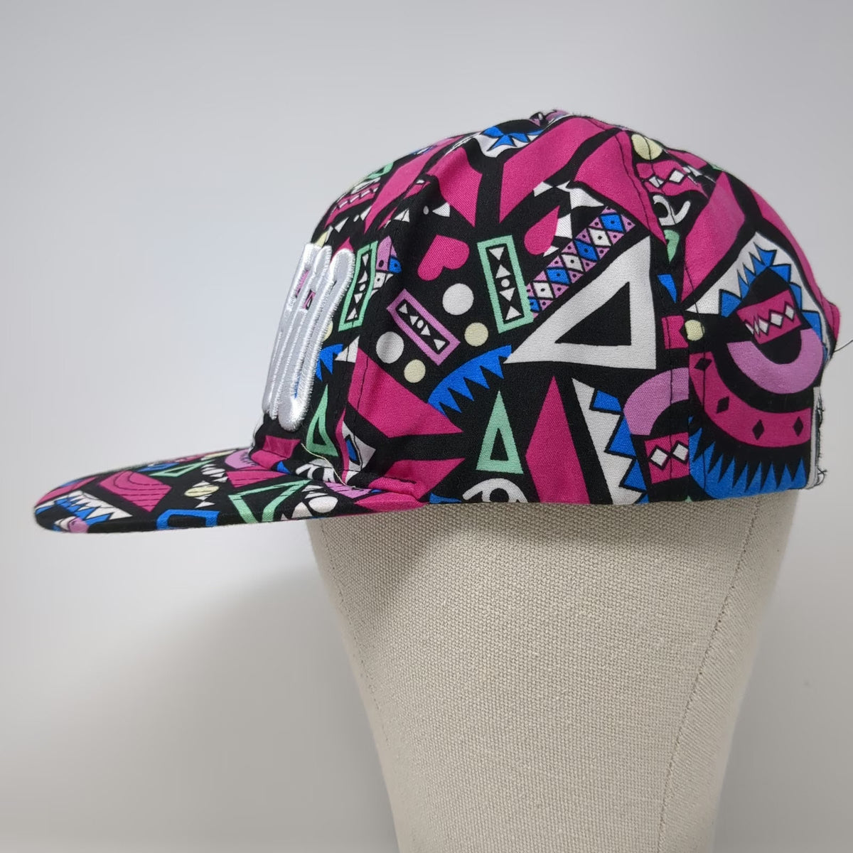New Genesis San Diego Snapback Pink White One Size Hat 3D Embroidery Geometric
