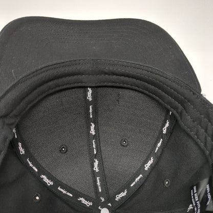 Honig's Leather Patch Snapback Hat Black One Size Adjustable 6 Panel