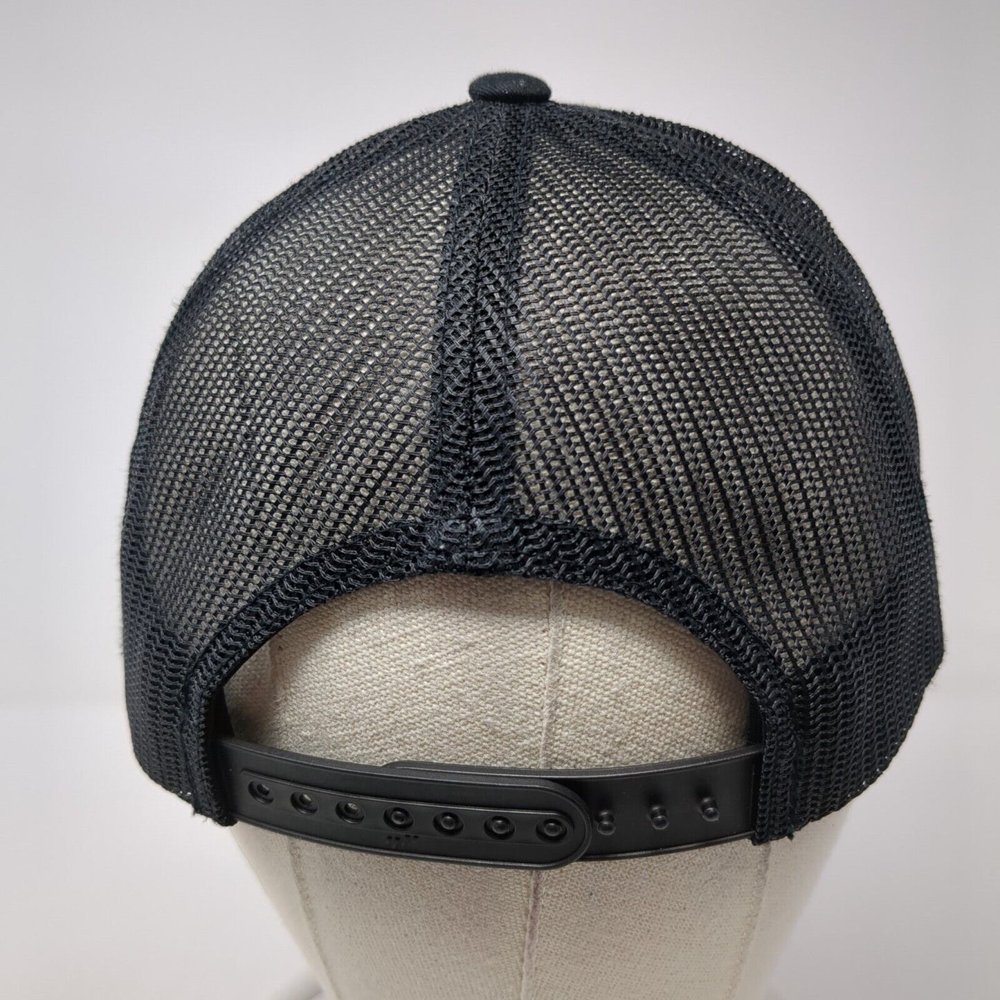 ER Snapback Trucker Hat Black One Size Adjustable Embroidered Classics Yupoong