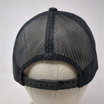 ER Snapback Trucker Hat Black One Size Adjustable Embroidered Classics Yupoong