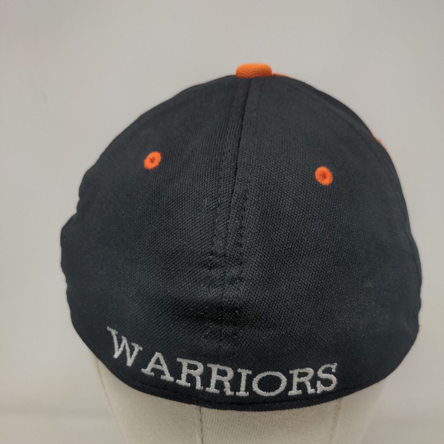 OC Sports Men's Fitted Hat Black S-M Embroidered W Warriors Logo Polyester