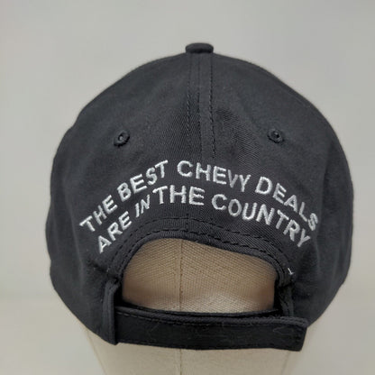 Sam Pierce Chevrolet Men's Strapback Hat Black Size OSFM Embroidered Logo Cotton