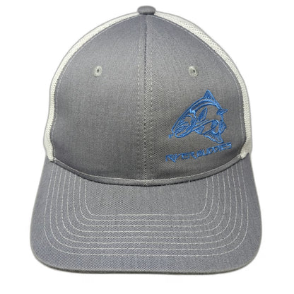 Port Authority Trucker Hat Gray OSFM Mesh Snapback River Buddies Fish Fishing
