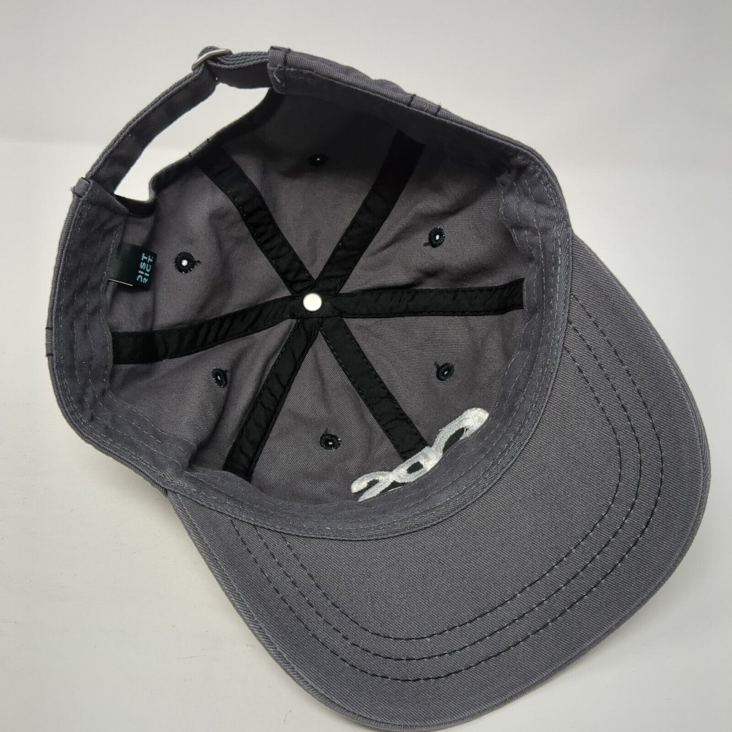 QRS Consulting Slideback Hat Gray One Size Adjustable Embroidered District
