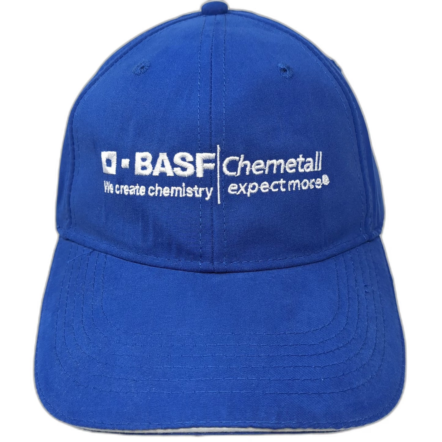 Adams Blue Baseball Cap One Size BASF Chemetall Chemistry Corporate Logo Hat