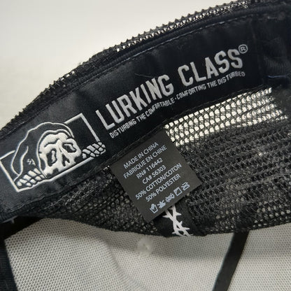 Lurking Class Trucker Hat Black One Size Skull Reaper Mesh Barbed Wire Tape