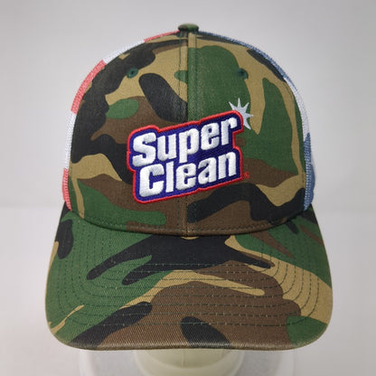 Super Clean Snapback Trucker Hat Camouflage OS Adjustable Mesh Back Patriotic