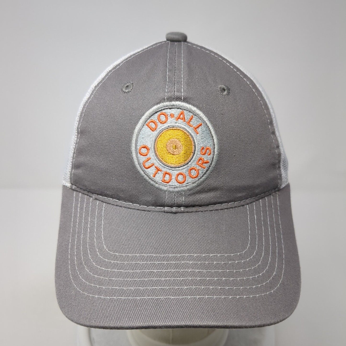 Do All Outdoors Strapback Trucker Hat Gray One Size Mesh Back Outdoor Cap