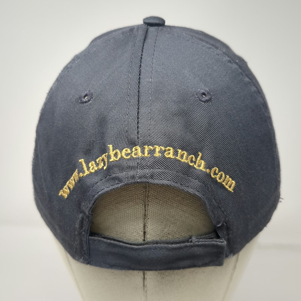 HTT Lazy Bear Ranch Baseball Cap Gray One Size Embroidered Patch Strapback Hat