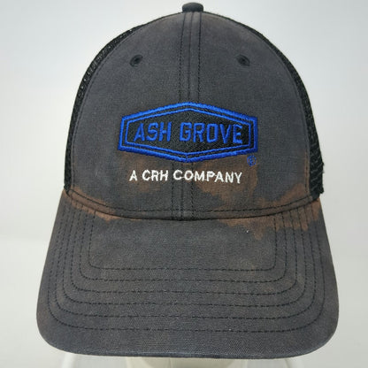 The North Face Trucker Hat Gray One Size Mesh Ash Grove CRH Company Snapback
