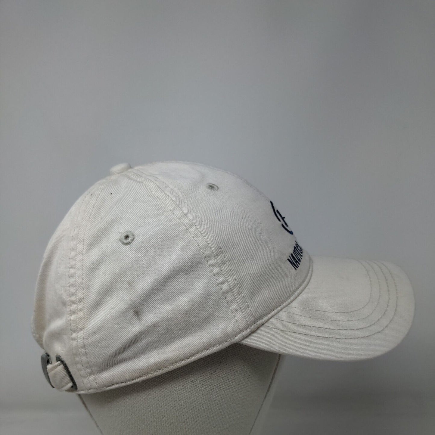 Nautica Jeans Co. Slideback Hat Cream One Size Embroidered 6 Panel