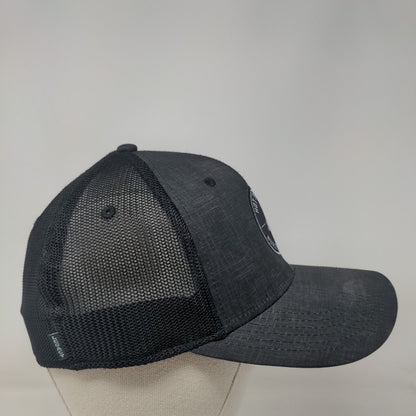 Hot Springs North Carolina Fitted Trucker Hat Black S/M Mesh Back Legacy