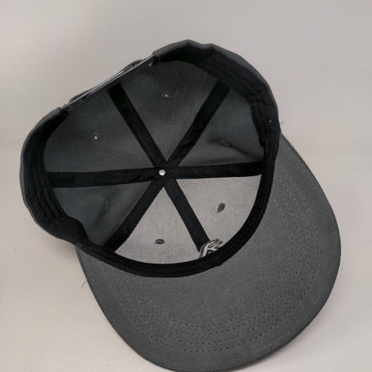 Letter A Snapback Hat Gray One Size Adjustable Embroidered Solid 6 Panel