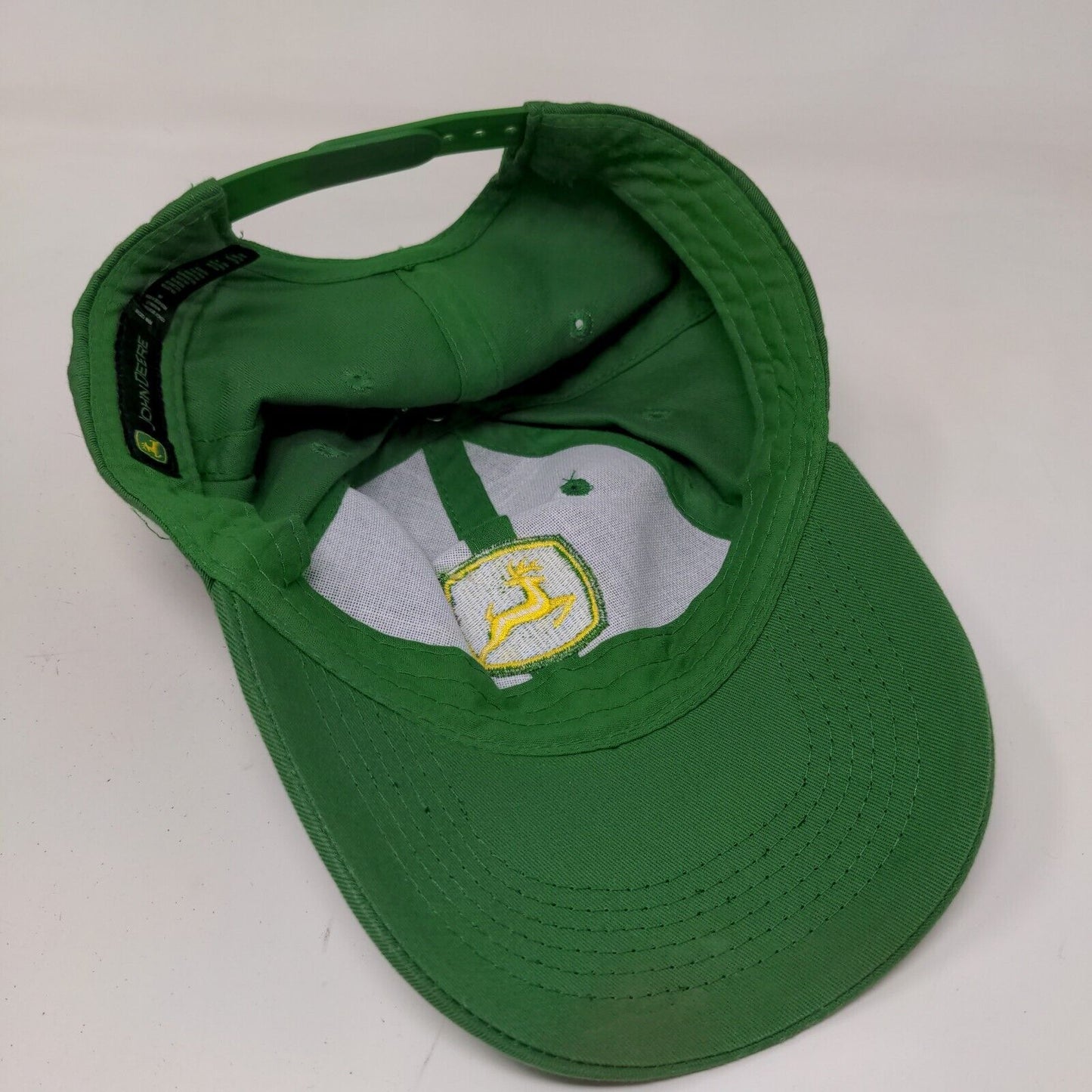 John Deere Men's Snapback Hat Green OSFA Embroidered Retro Logo 100% Cotton