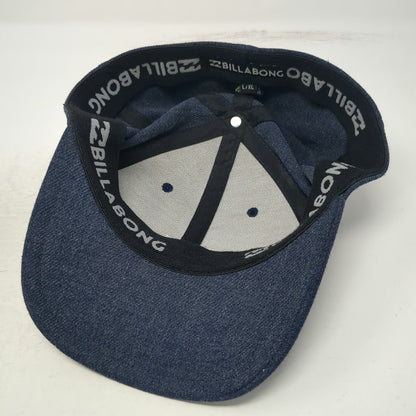 Billabong Baseball Cap Blue XL Flexfit Embroidered Wave Logo Stretch Hat Surf