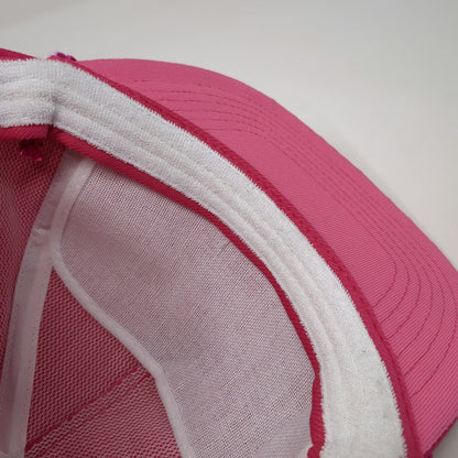 San Sun 5 Panel Pink One Size Rope Hat Dustchem GSL Slideback Embroidered
