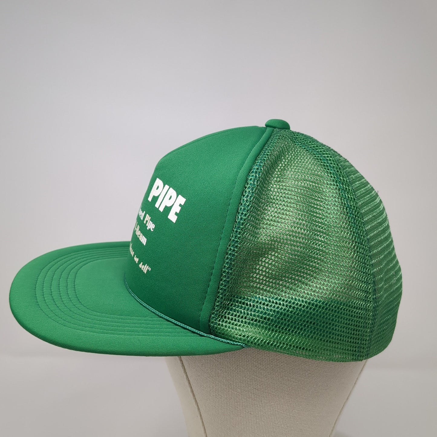 Craig Pipe Snapback Rope Trucker Hat Green One Size Mesh Back Outdoor