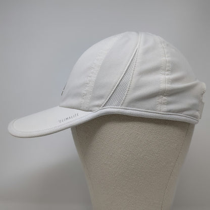 adidas Baseball Cap White One Size Climalite Performance Running Strapback Hat