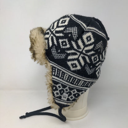 American Crown Men's Vegan Fur Trapper Hat Multicolor Fair Isle Acrylic