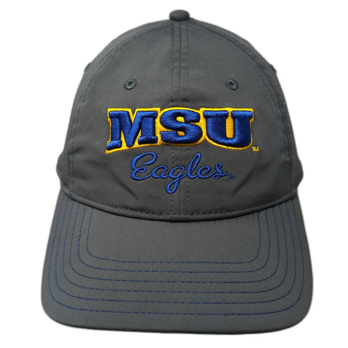 The Game Baseball Cap Gray One Size MSU Eagles EST 1887 Strapback College hat