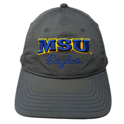 The Game Baseball Cap Gray One Size MSU Eagles EST 1887 Strapback College hat