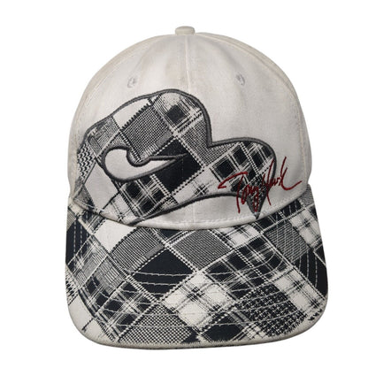Tony Hawk Fitted Hat White L/XL Embroidered Stretch A-Flex 6 Panel