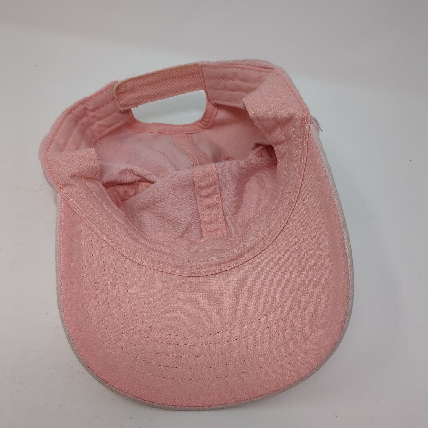 Unbranded Strapback Hat Pink One Size Adjustable Vented Holes 6 Panel Blank