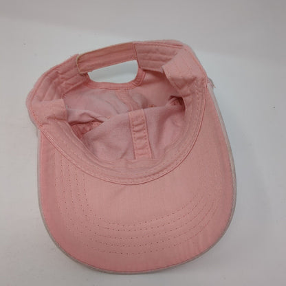 Unbranded Strapback Hat Pink One Size Adjustable Vented Holes 6 Panel Blank