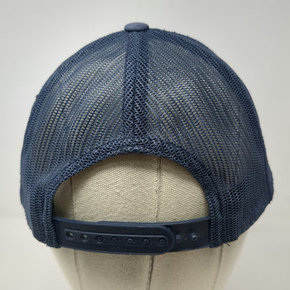 Yupoong Trucker Hat Blue One Size White Iguana Mesh Snapback Baseball Cap