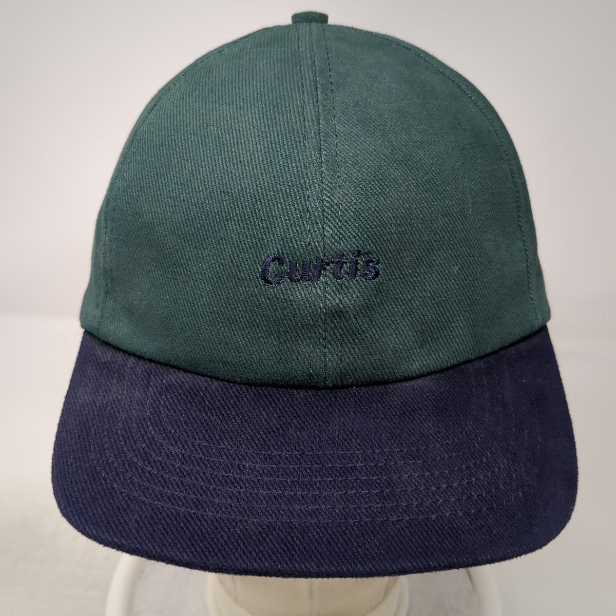 Osterman Baseball Cap Green Blue One Size Curtis Embroidery Strapback Logo Hat