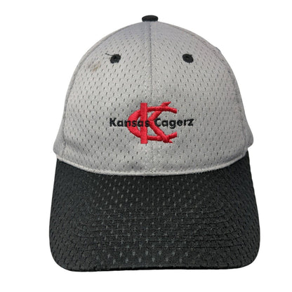 Kansas Cagerz Strapback Hat Gray One Size Adjustable Colorblock Otto