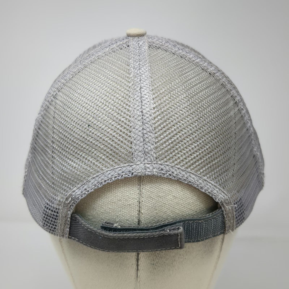 Agri Beef Baseball Cap Gray One Size Mesh Back Strapback Contrast Stitch Hat