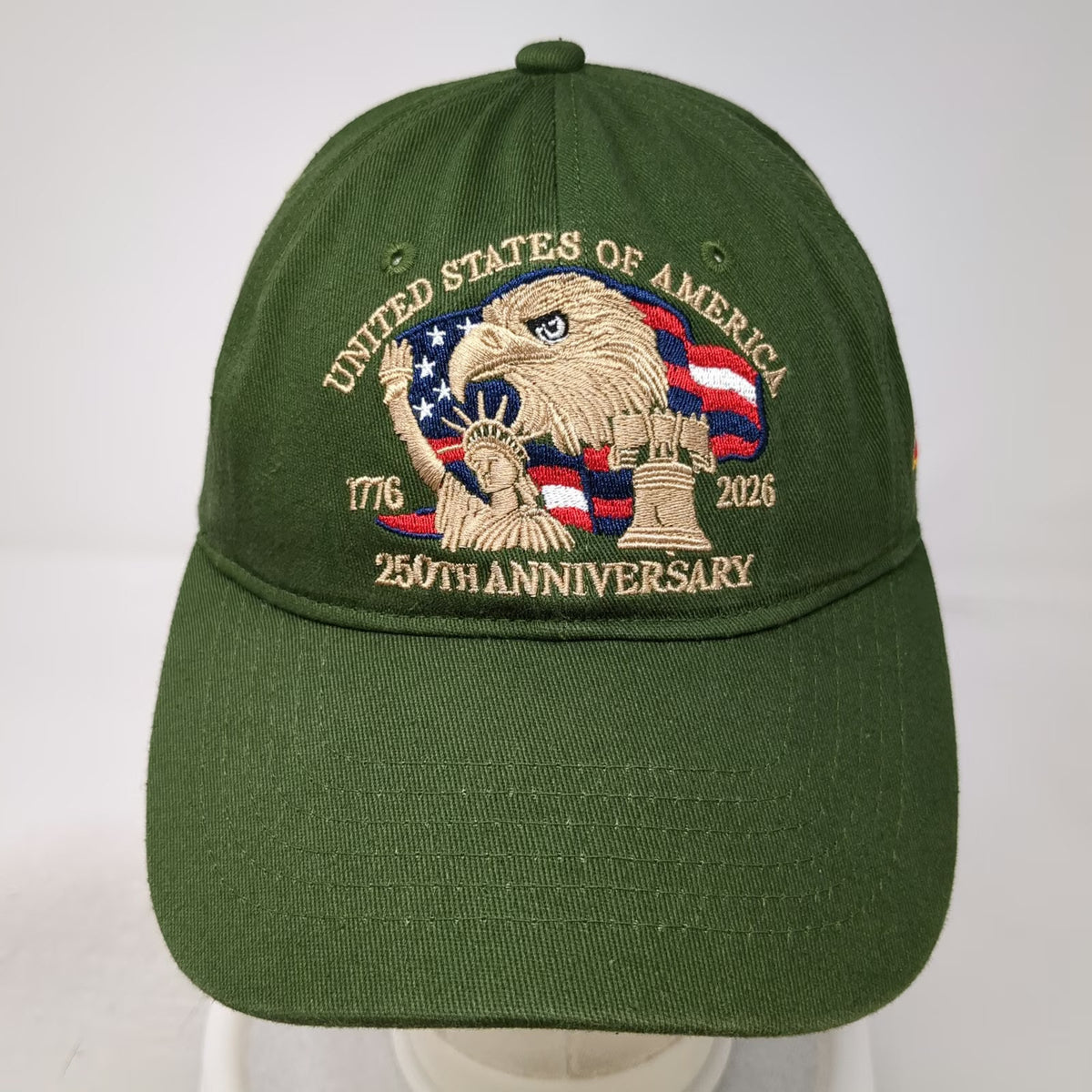 Baseball Cap Green One Size Slideback 250th Anniversary USA Eagle 1776-2026 Hat