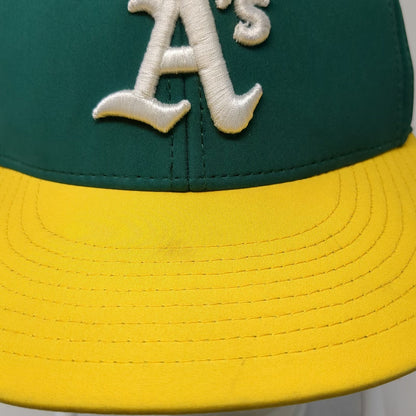 OC Sports Oakland A's Baseball Cap Green Yellow One Size MLB Strapback Team Hat