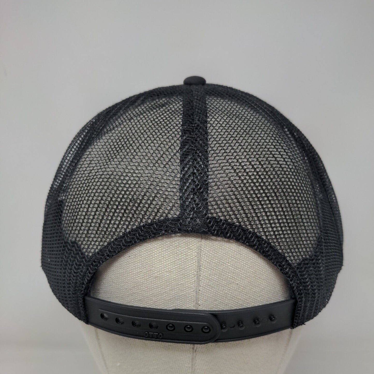 Seed Junky Snapback Mesh Back Trucker Hat Black OSFM Adjustable Otto