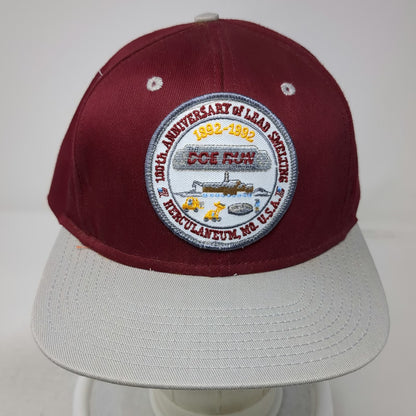 Mid-West Marketing Snapback Hat Red Gray One Size Doe Run Lead Smelting 100th