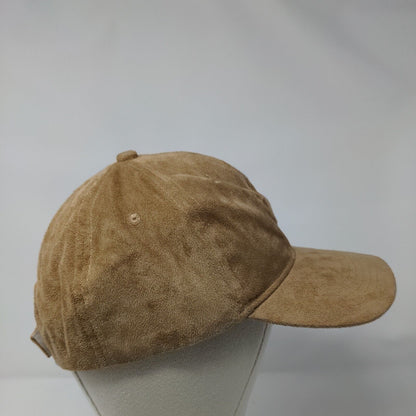BP. Strapback Hat Tan OSFA Adjustable Solid Blank Vent Holes Suede