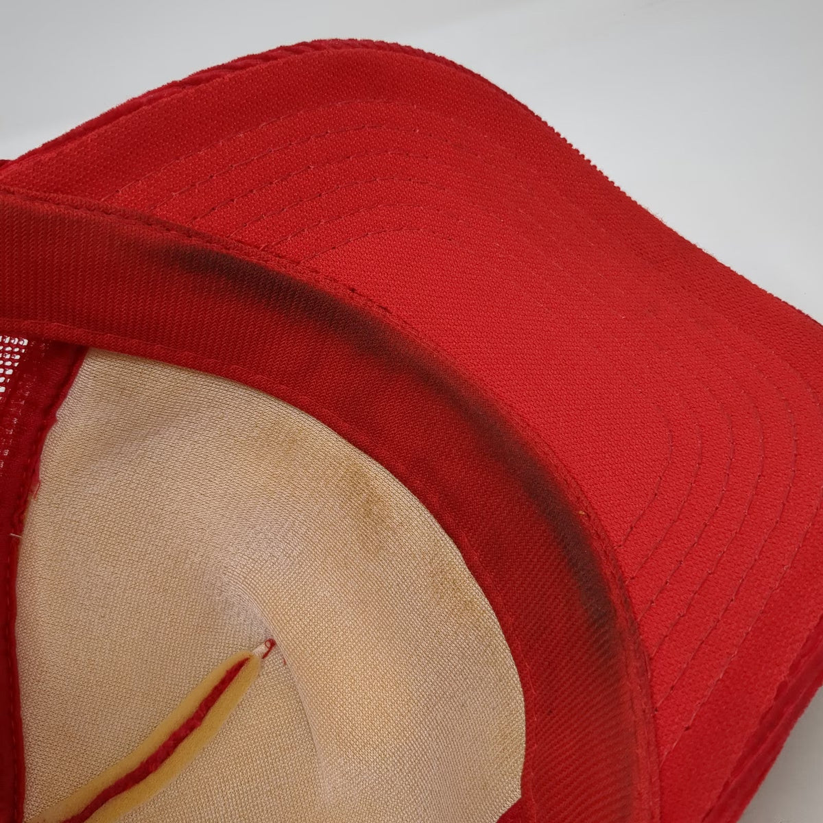 TML LTD Mrs Fields 5 Panel Red Hat One Size Corduroy Mesh Snapback Embroidered