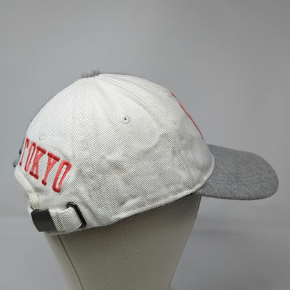 GAP Baseball Cap Gray White One Size Paris Tokyo Split Design Cotton Blend Hat