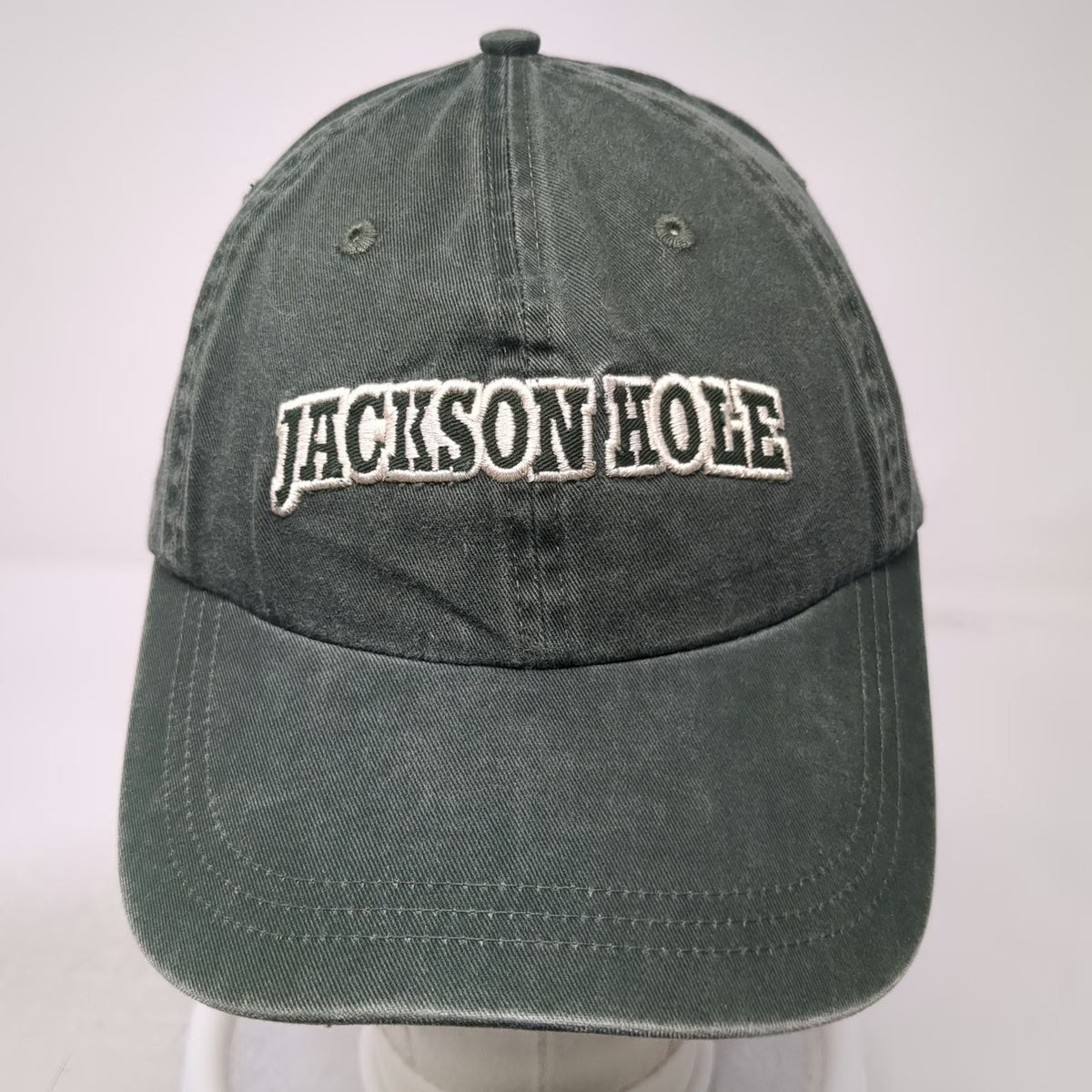 Ahead Baseball Cap Green One Size Jackson Hole Wyoming Est 1914 Strapback Hat