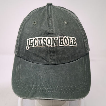 Ahead Baseball Cap Green One Size Jackson Hole Wyoming Est 1914 Strapback Hat