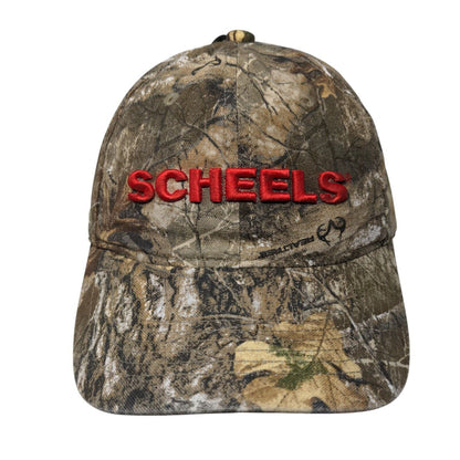 Scheels Snapback Hat Camouflage OSFM Adjustable Embroidered 6 Panel