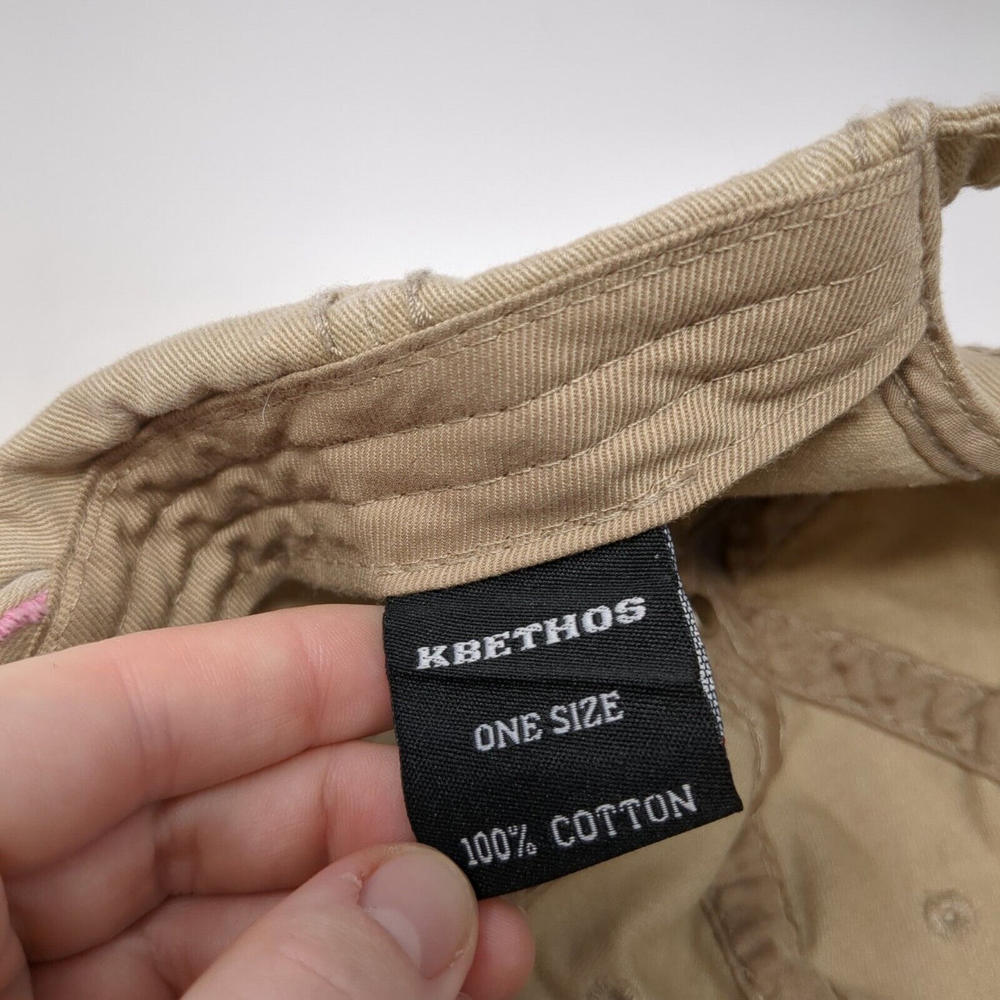 Live Laugh Love Slideback Hat Tan One Size Adjustable KB ETHOS 6 Panel